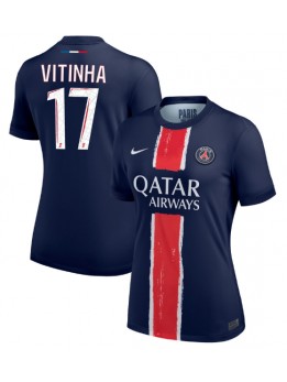 Billige Paris Saint-Germain Vitinha #17 Hjemmedrakt Dame 2024-25 Kortermet